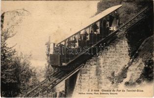 1908, Genf, Geneva, Geneve; Chemin de Fer de Territet-Glion / funicular railway. Jullien (fl)