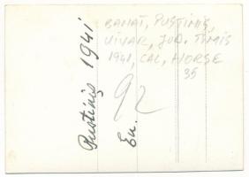 1941 Öregfalu, Pustinis; fiú lóháton / boy on horseback. photo (non PC) (9 x 6,4 cm)