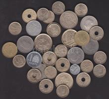 Spanyolország vegyes forgalmi érem gyűjtemény kis dobozban T:vegyes