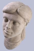 Jelzés nélkül: Női arc, Terrakotta. 31,5 cm