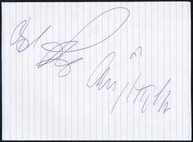 Bernd Storck és Andreas Möller német labdarúgó edző és játékos aláírása