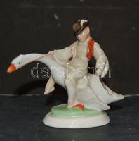 Kézzel festett Herendi porcelán Ludas Matyi figura 8 cm