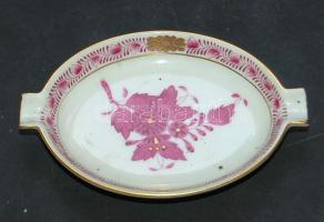Kézzel festett Herendi porcelán hamutartó / Hand-painted Herend chinaware ashtray 12 cm