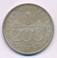 1993. 200Ft Ag "MNB" T:XF patina Adamo F13