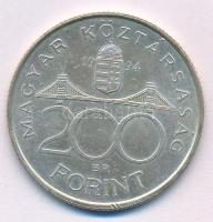 1994. 200Ft Ag "Deák" T:XF patina Adamo F13.1