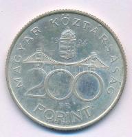 1994. 200Ft Ag "Deák" T:XF patina Adamo F13.1