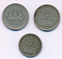 Svédország 1950. 25ö billon + 1957. 10ö billon + 1958. 25ö billon T:XF,VF patina
Sweden 1950. 25 Ör...