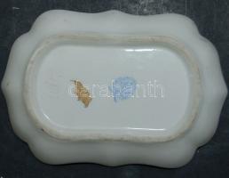 Kézzel festett Viktória-mintás Herendi porcelán tálka / Hand-painted Herend chinaware ashtray 12x8 c...