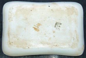 Kézzel festett francia porcelán tálka / Hand-painted French chinaware box 11x5 cm