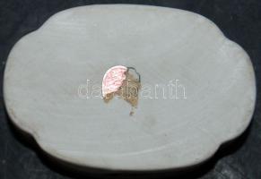 Kézzel festett görög porcelán ékszertartó / Hand-painted Greek jewellery-box 8x5 cm