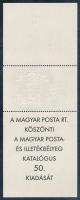 2002 Halasi csipke feketenyomat blokk, A Magyar Posta ajándéka (18.000)