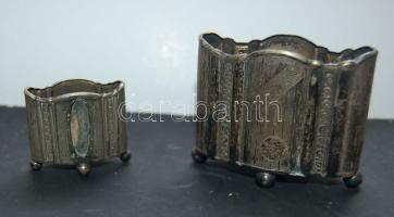 Alpakka cigaretta és öngyújtó tartó 7x6cm és 4x4,5cm/cigarette and lighter case-nickel silver