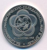 Szovjetunió 1985. 1R Cu-Ni "12. Világifjúsági Találkozó Moszkvában" T:PP Soviet Union 1985. 1 Rouble Cu-Ni "12th World Youth Festival in Moscow" C:PP Krause Y#199.1
