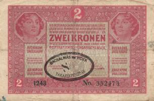 1913 20K "Bacsalmás" + 1917 20K "Bodrog" + 1917. 20K "Zenta Város" felülnyomásokkal T:II,III