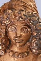 Jelzés nélkül: Királylány. Masszív bronz szobor, falra erősíthető 46 cm