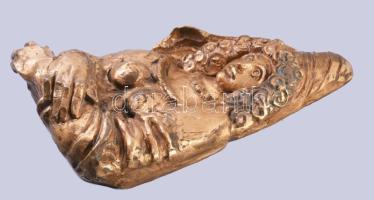 Jelzés nélkül: Királylány. Masszív bronz szobor, falra erősíthető 46 cm