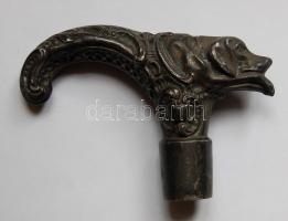 Sétabot fémből készült kutyát formázó fogója/walking-stick top