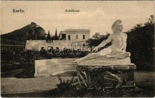 Corfu, Corfou; Villa Imperiale Achilleion / palace built for Empress Elisabeth of Austria (Sisi), statue of Achilles. B.K.W.I 2680 (EK)