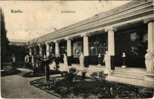 1910 Corfu, Corfou; Villa Imperiale Achilleion / palace built for Empress Elisabeth of Austria (Sisi), garden, statues. B.K.W.I 2684 (EB)