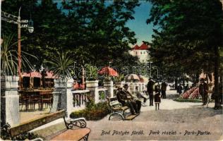 1920 Pöstyén, Piestany; Fürdő park / park (kis szakadás / small tear)