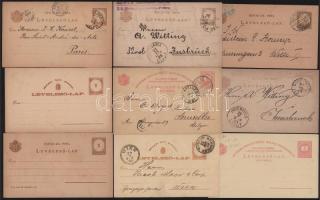 22 db régi díjjegyes levelezőlap, köztük néhány használatlan is