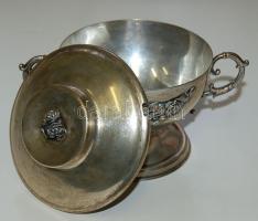 Század eleji diannás ezüst cukortartó / cca 1900 silver sugar-holder 278g 12x17cm