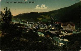 Trencsénteplic, Trencianske Teplice; látkép / general view (kis szakadás / small tear)