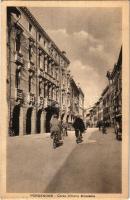 1936 Pordenone, Corso Vittorio Emanuele / street, men with bicycles (EB)