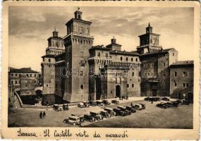 Ferrara, il Castello visto da mezzodi / castle, automobiles (EB)