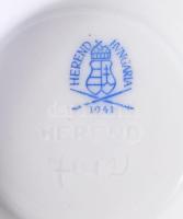 Herendi margaréta mintás fekete váza. Kézzel festett, jelzett, hibátlan 19 cm