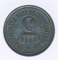 1920 k. 2K "BP. Köztisztviselők Fogy. Szövetkezete" Fe lemez szükségpénz T:XF