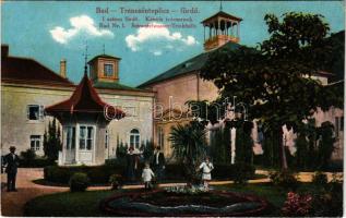 Trencsénteplic, Trencianske Teplice; I. számú fürdő, kénvíz ivócsarnok. Wertheim Zsigmond kiadása / Bad Nr. I. Schwefelwasser-Trinkhalle / spa, bathhouse (EK)