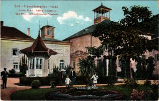 Trencsénteplic, Trencianske Teplice; I. számú fürdő, kénvíz ivócsarnok. Wertheim Zsigmond kiadása / Bad Nr. I. Schwefelwasser-Trinkhalle / spa, bathhouse (EK)