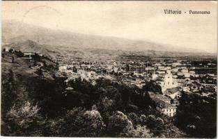 1918 Vittorio, Panorama. R. Bigontina / view + "K.u.k. Hauptfeldpostamt 550"
