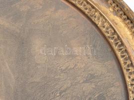 Biedermeier metszet régi keretben. XIX. sz. d: 37 cm