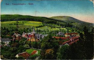 Trencsénteplic, Trencianske Teplice; látkép / general view (kopott sarkak / worn corners)