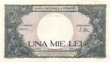 Románia 1945. 1000L (2x) T:I-