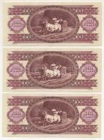 1993. 100Ft (3x) sorszámkövetők "B 044 057968 - B 044 057970" T:XF
Adamo F38