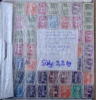 Kb 40 ezer darab külföldi, főleg nyugat-európai bélyeg 100-as kötegekben, közte sorok, zárók. A Michel érték meghaladja a 2.000,- eurót!