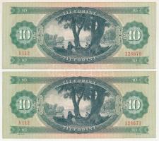 1975. 10Ft (2x) sorszámkövetők "A 122 128670- A 122 128671" T:XF
Adamo F8