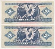 1980. 20Ft (2x) sorszámkövetők "C 367 056905 - C 367 056906" T:AU,XF
Adamo F17