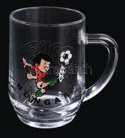 1986 A Mexikói labdarúgó világbajnokságra kijutott magyar válogatott szurkolói korsó. 10 cm