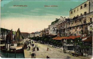 Split, Spalato; Obala / Marina / kikötő, rakpart. W. L. Bp. 4538. / port (felületi sérülés / surface damage)