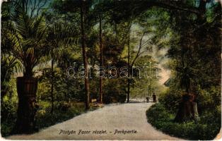 1928 Pöstyén, Piestany; Fasor részlet. Donáth Lipót kiadása / spa park (EM)