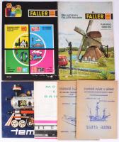 ca 1960-1970 6 db vasútmodellezéssel és hajómodellezéssel kapcsolatos kiadvány, képes katalógus, tervek, stb