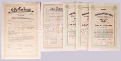 ca 1934 3 db dekoratív biztosítási kötvény: Magyar-Hollandi Biztosító, Az Anker 2 klf