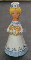 KA. jelzéssel folklór kerámia-figura / Majolica fihgure 13 cm