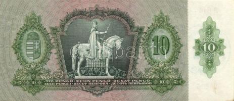 1936. 10P (2x) zöld "Városi Pártvezető Sopron" bélyegzővel T:I