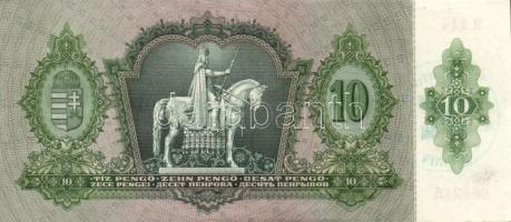 1936. 10P (2x) zöld "Városi Pártvezető Sopron" bélyegzővel T:I