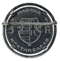 1947. 5Ft Ag "Kossuth" forrasztás nélküli kerettel jelvénnyé alakítva T:XF
Adamo F8.1
